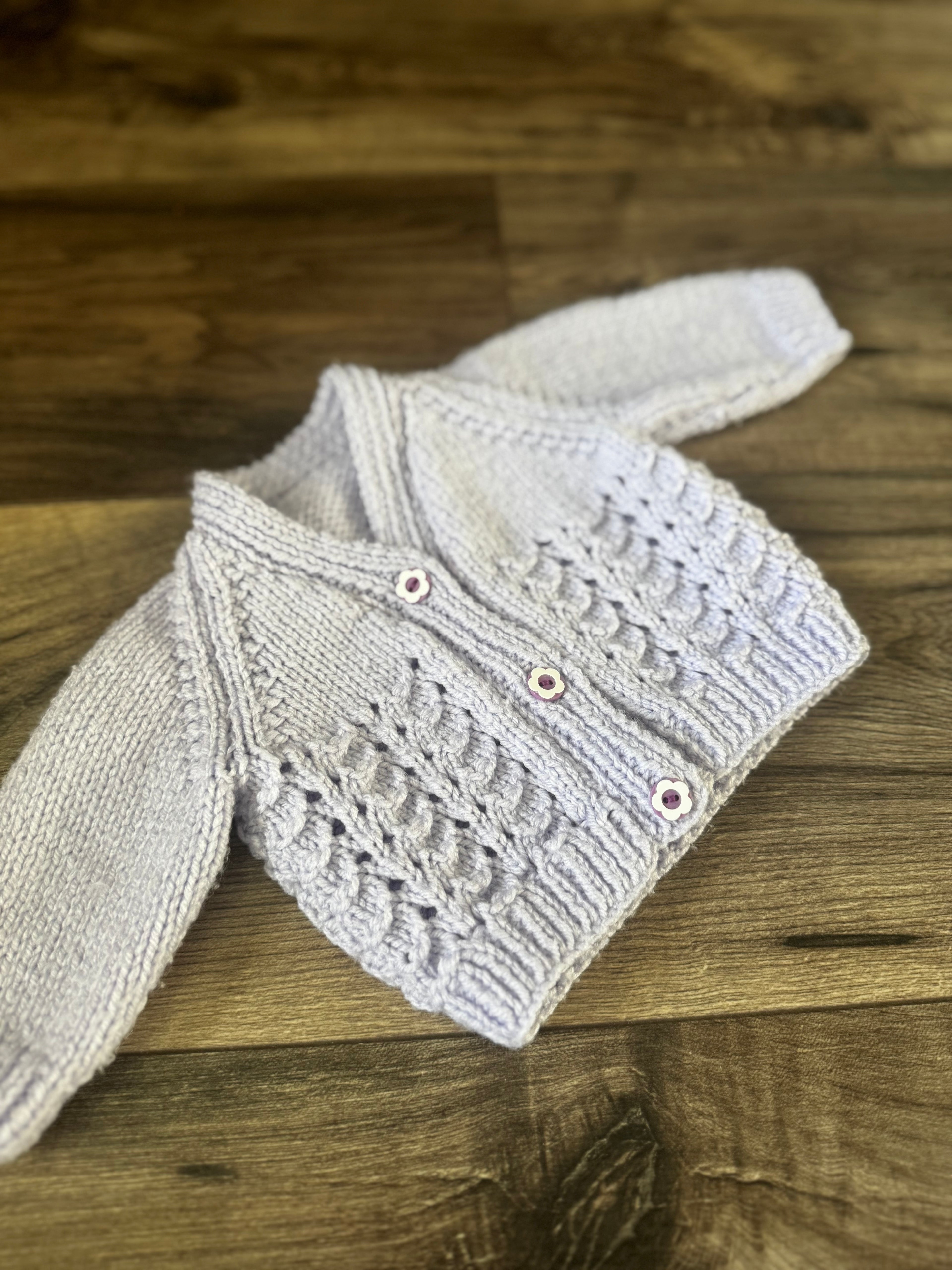 0-3 lilac preloved cardi