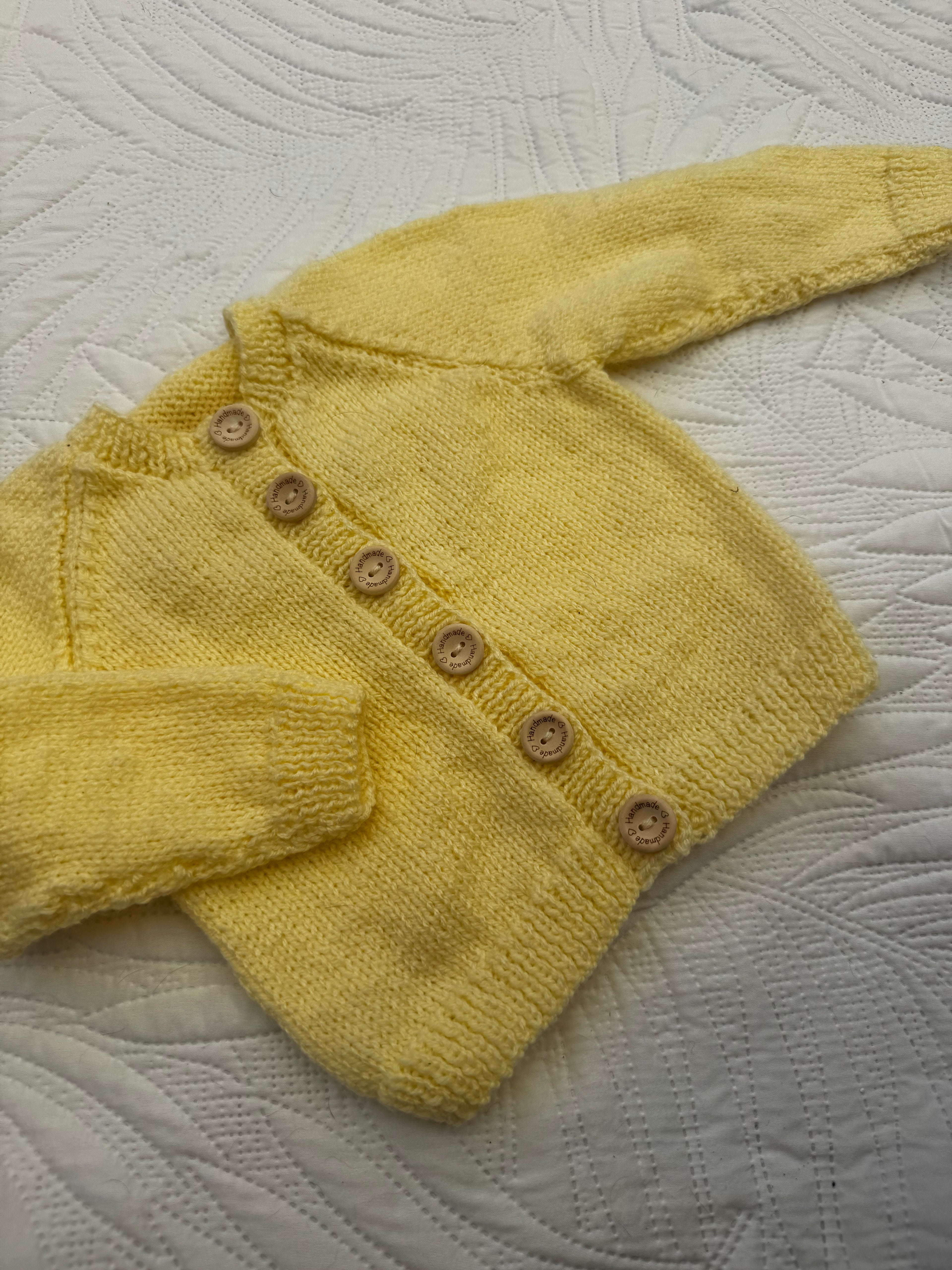 Heirloom cardigan in lemon