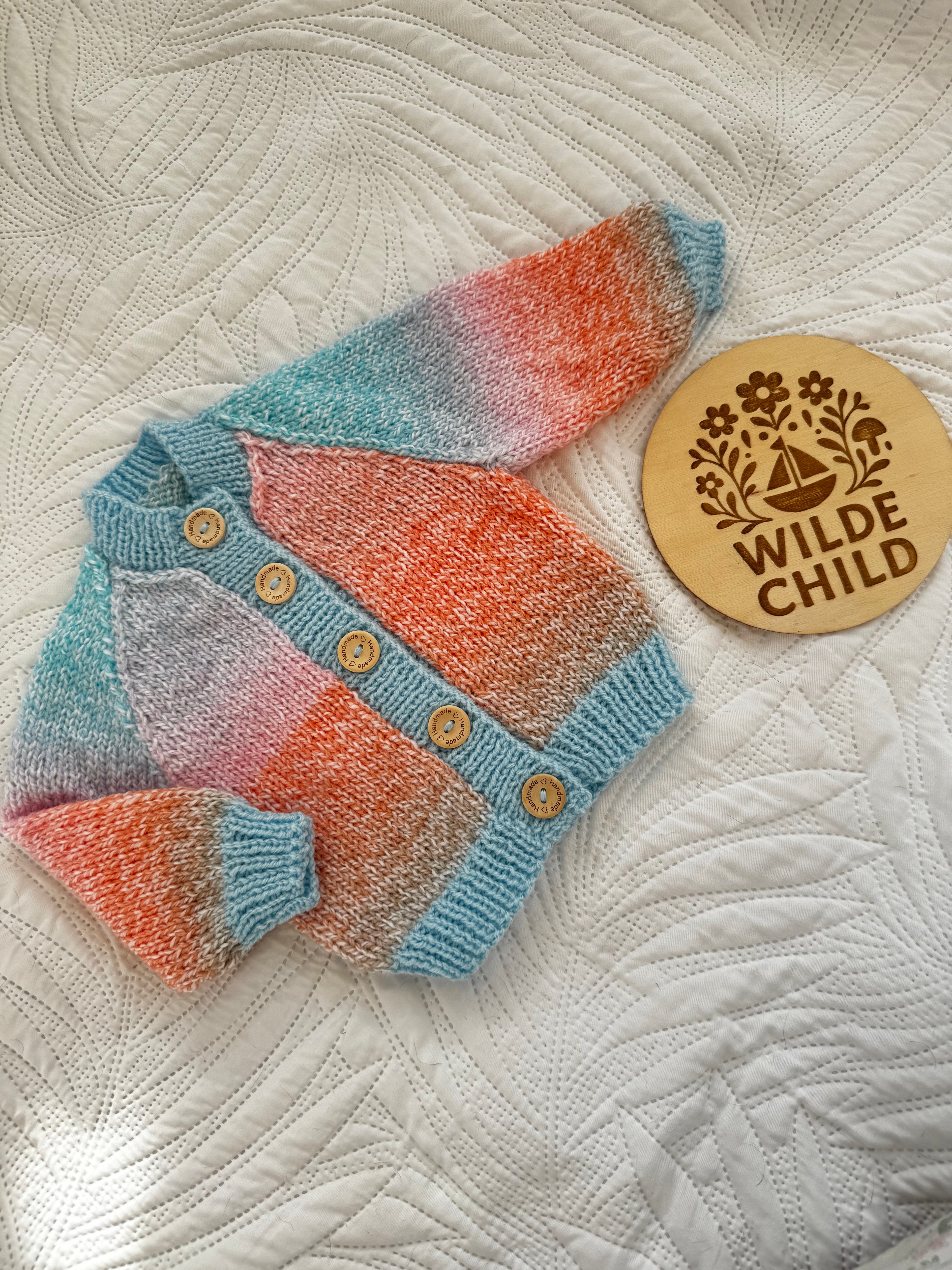 Heirloom Classic in sunset ombré with blue
