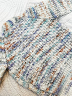 3-6-9 Lilac blue brown mix hand knit