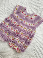 3-6 hand knit romper