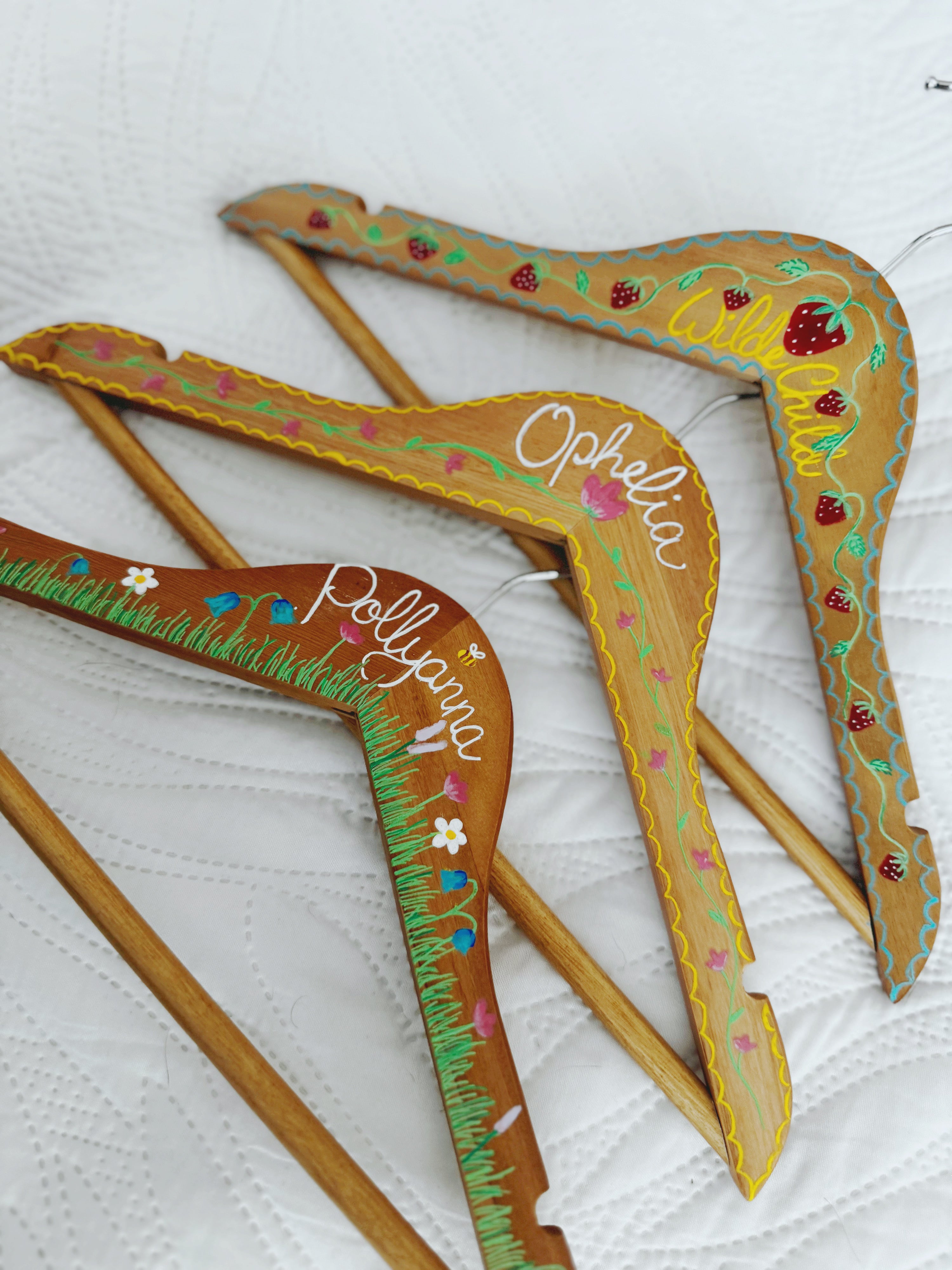 Hand painted baby/child hangers