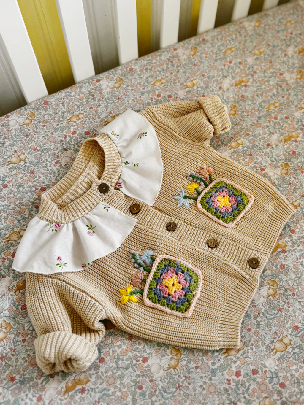 Wildflower pocket collar cardi 6-12m