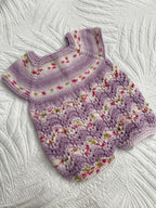 3-6 hand knit romper