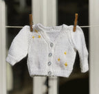 Hello World newborn cardi