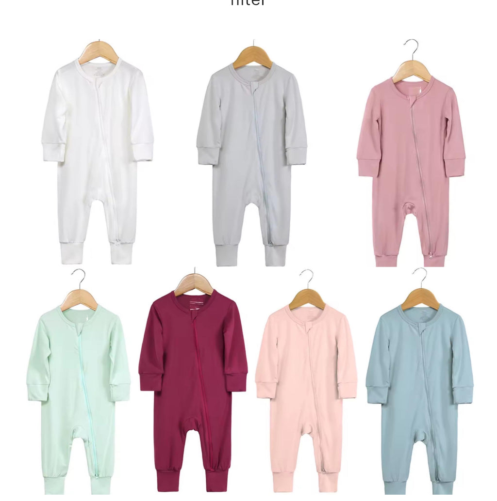 Zip sleepsuit with name embroidery
