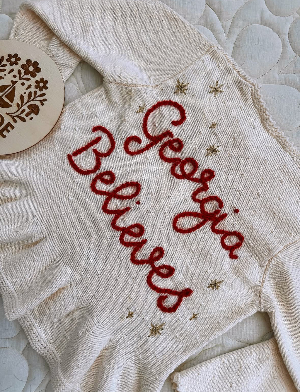 ‘Believes’ cardigan