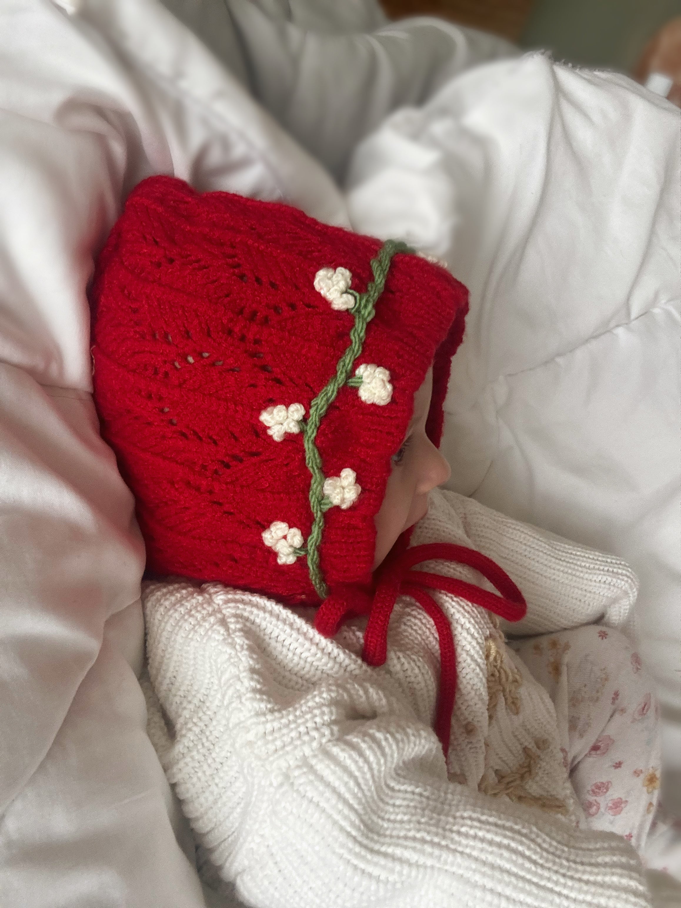 Hand embroidered bonnets