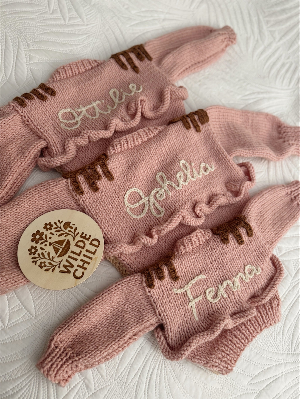 Personalised Cupcake Cardigans- Hand knit